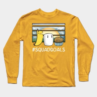 Squad Goals trio white text for dark shirts Long Sleeve T-Shirt